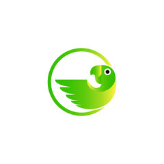 parrot vector illustration for an icon,symbol or logo. parrot template logo 