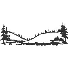 Wilderness Vintage Illustration Vector