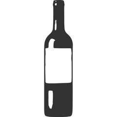 Wine Bottle Vintage Illustration Vector