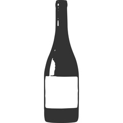 Wine Bottle Vintage Illustration Vector