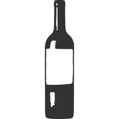 Wine Bottle Vintage Illustration Vector