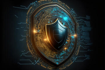 Obraz na płótnie Canvas Data protection Cyber Security Privacy Business Internet Technology Concept. Digital art