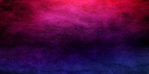 abstract horror neon pink smoke cloud, grunge texture, dark black background, scary blue light poster design