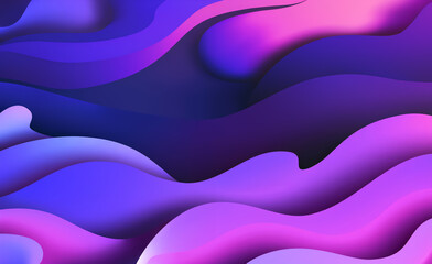 Abstract Design 3D Violet Background