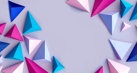 Abstract Design with 3D Triangles