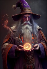 Wizard casting spell