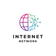 playful globe and network logo design