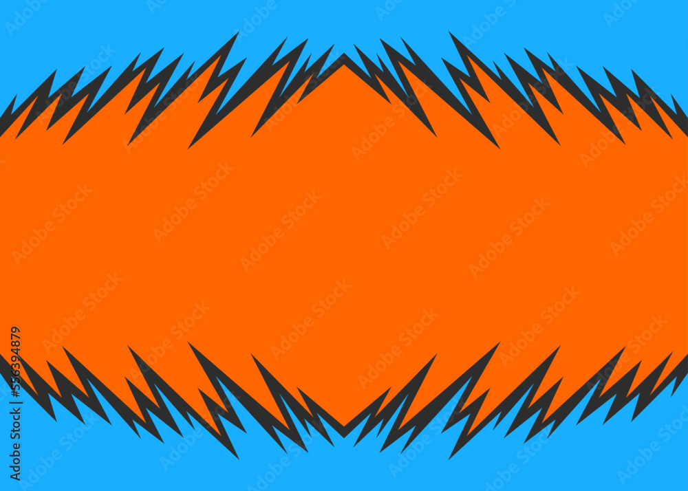 Poster abstract background with jagged spike pattern and with some copy space area