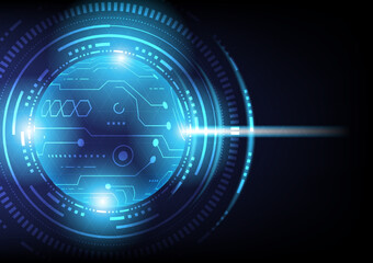 Abstract technology with dark blue color light background
