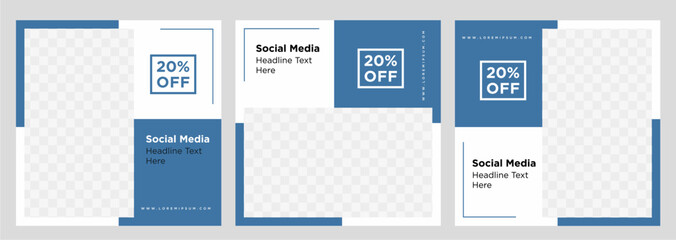 Social media post template collection Minimalist