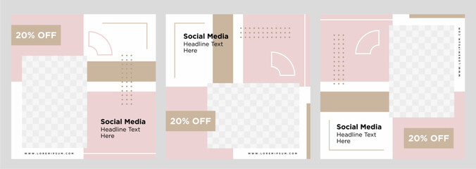 Social media post template collection Minimalist