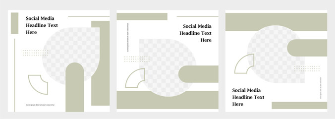 Social media post template collection Minimalist