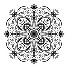 Circle stripes for coloring, white and black line drawings.