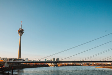 Rhine Tower, Sunrise in Dusseldorf