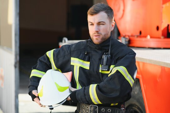 Fireman on duty,under exposed photo.