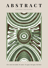 Modern A4 poster in a modern boho style hand-drawn. Suitable for poster, banner, printing, branding