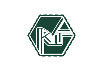 Obraz premium KT letter logo and icon design template