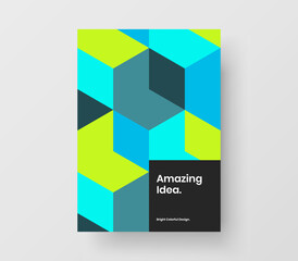 Premium geometric shapes brochure illustration. Minimalistic poster vector design concept.