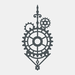 Steampunk element quality vector illustration cut