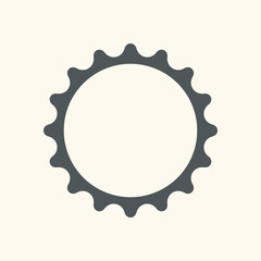 Gear cog mechanism icon quality vector illustration cut