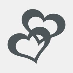 Heart shape love valentine day quality vector illustration cut