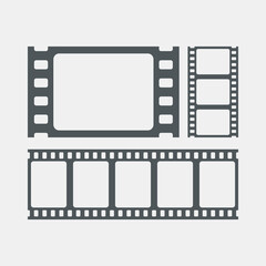 Video tape photo film strip frame quality vector illustration cut