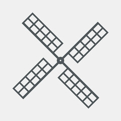 Windmill mill blade quality vector illustration cut