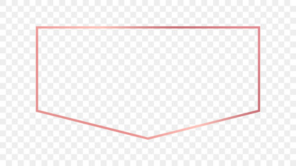 Rose gold glowing frame