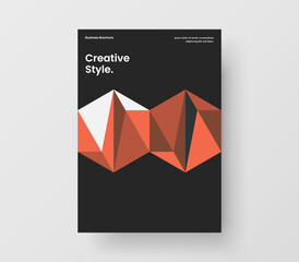 Minimalistic mosaic pattern company brochure concept. Amazing journal cover A4 design vector layout.