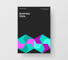 Clean annual report vector design template. Premium geometric pattern corporate cover concept.
