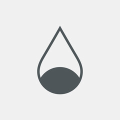 Water drop droplet raindrop icon illustration cut