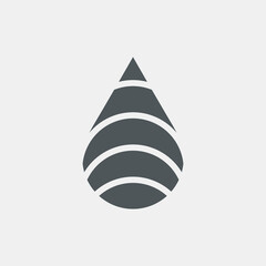 Water drop droplet raindrop icon illustration cut