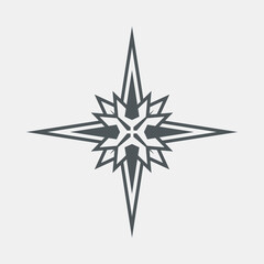 Star north quality vector illustration cut