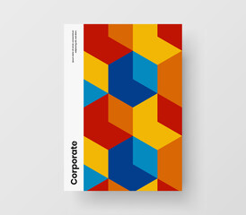 Isolated placard A4 vector design concept. Creative geometric pattern book cover illustration.