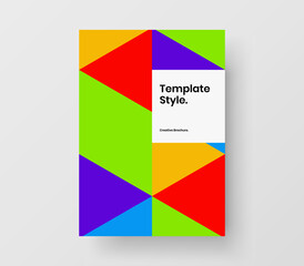 Trendy placard vector design concept. Abstract geometric hexagons flyer illustration.