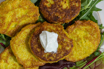 Avocado Corn Fritters. Fast and easy snack.