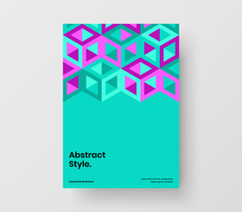Multicolored mosaic hexagons presentation layout. Creative company cover design vector concept.