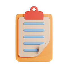 Obraz premium Clipboard 3D Icon