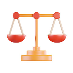 Balanced Scale 3D Icon