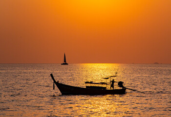 View of Sunset beach in koh Lipe, Thailand