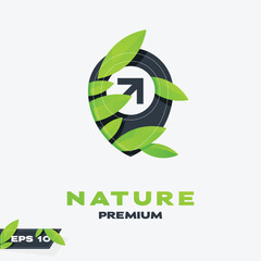 Fototapeta premium Travel Nature Leaves Logo