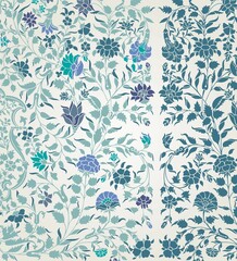 wedding card design, traditional paisley floral pattern , royal India	