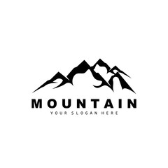 Mountain Logo Design, Vector Place For Nature Lovers Hiker