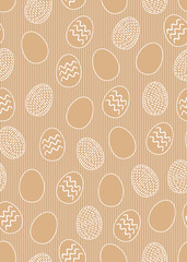seamless pattern easter eggs on uncoated paper design