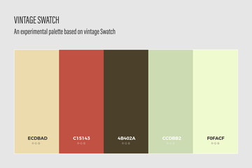 Vintage Swatch . An experimental color palette for designers .