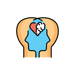 Empathy color line icon. Human behavior.