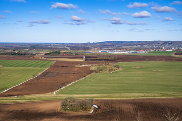 Fototapeta premium View of a rural landscape on an early spring day