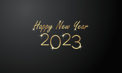 2023 Happy New Year Background Design. Greeting Card, Banner, Poster. Vector Illustration