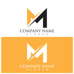 M Letter Logo Template vector illustration design