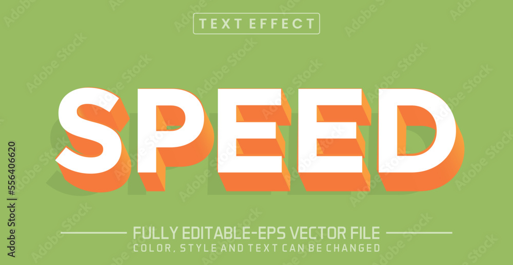 Poster editable speed text style effect - text style concept